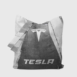 Сумка-шопер Tesla - grey gradient по-центру, цвет: 3D-принт