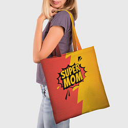 Сумка-шопер Super mom - superhero, цвет: 3D-принт — фото 2