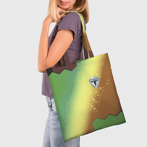 Сумка-шоппер Tesla hexagon / 3D-принт – фото 3