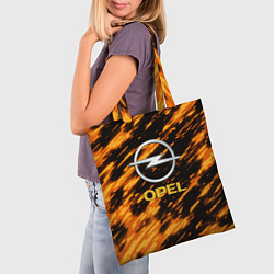 Сумка-шопер Opel штрихи огненные, цвет: 3D-принт — фото 2