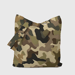 Сумка-шопер Милитари камуфляж, цвет: 3D-принт