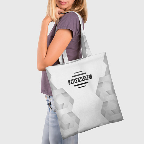Сумка-шоппер Haval white poly / 3D-принт – фото 3