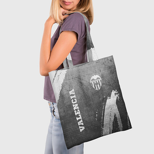 Сумка-шоппер Valencia - grey gradient вертикально / 3D-принт – фото 3