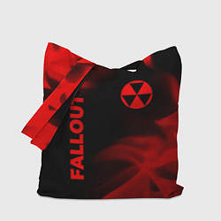 Сумка-шопер Fallout - red gradient вертикально, цвет: 3D-принт