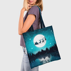 Сумка-шопер Ночь нового года, цвет: 3D-принт — фото 2