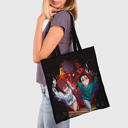 Сумка-шопер Побег от турбо бабки, цвет: 3D-принт — фото 2