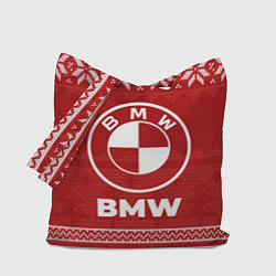 Сумка-шопер Новогодний BMW, цвет: 3D-принт