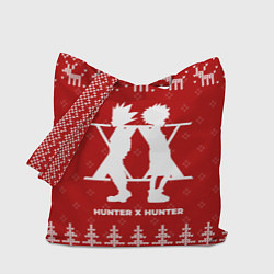 Сумка-шопер Новогодний Hunter x Hunter с оленями, цвет: 3D-принт