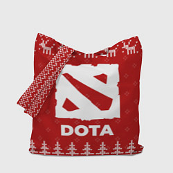 Сумка-шопер Новогодний Dota с оленями, цвет: 3D-принт