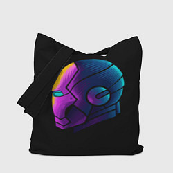 Сумка-шопер Неоновый железный человек, цвет: 3D-принт