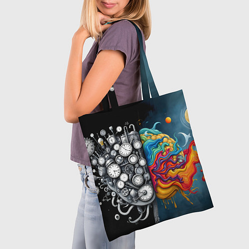 Сумка-шоппер Креативный мозг / 3D-принт – фото 3