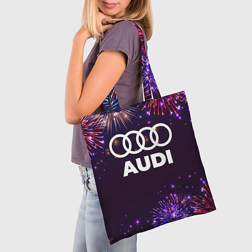 Сумка-шоппер Праздничный Audi / 3D-принт – фото 3