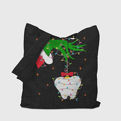 Сумка-шопер Гринч похищает у зубной феи, цвет: 3D-принт