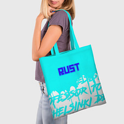 Сумка-шопер Rust надписи краски, цвет: 3D-принт — фото 2