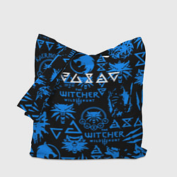 Сумка-шопер The Witcher logo pattern, цвет: 3D-принт