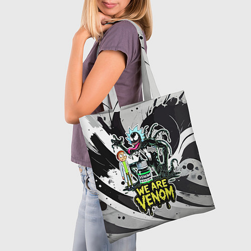 Сумка-шоппер Rick-Venom and Morty - meme / 3D-принт – фото 3