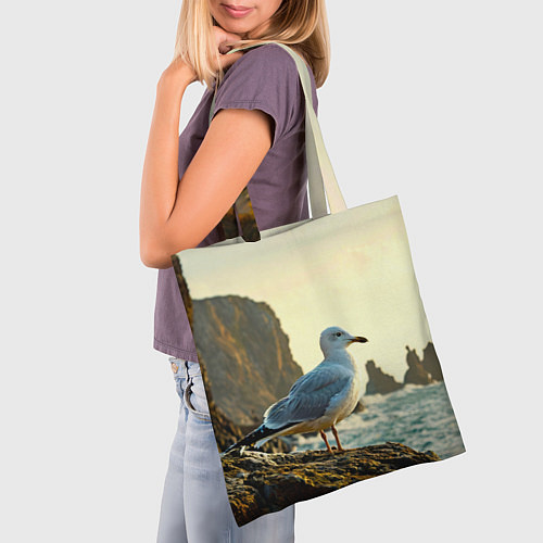 Сумка-шоппер Морская чайка / 3D-принт – фото 3