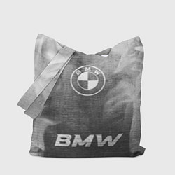 Сумка-шопер BMW - grey gradient по-центру, цвет: 3D-принт