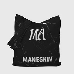 Сумка-шопер Maneskin glitch на темном фоне по-центру, цвет: 3D-принт