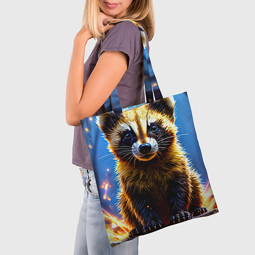 Сумка-шоппер Росомаха в искрах / 3D-принт – фото 3