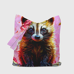 Сумка-шоппер Росомаха в розовом лесу