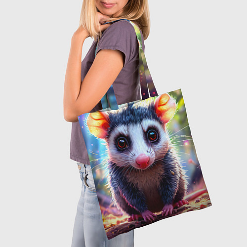 Сумка-шоппер Опоссум в лесу / 3D-принт – фото 3