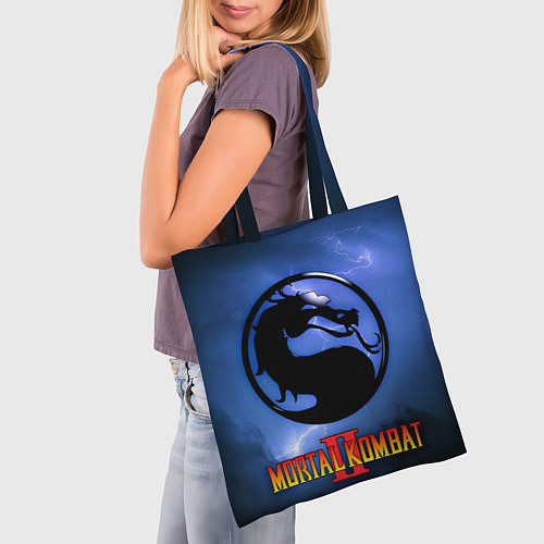 Сумка-шоппер Мортал комбат 2 - логотип / 3D-принт – фото 3