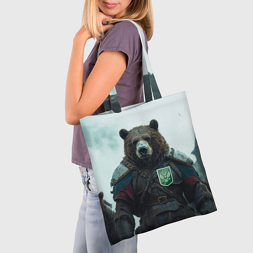 Сумка-шоппер Русский медведь хозяин Тайги / 3D-принт – фото 3