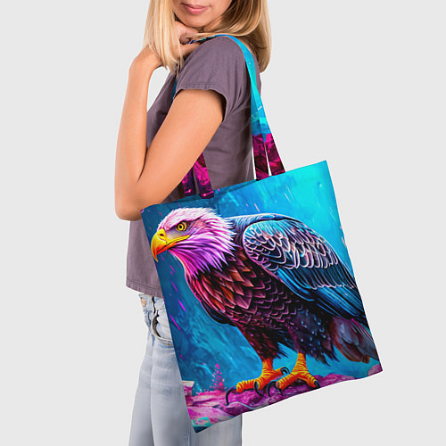 Сумка-шоппер Орел в сколе / 3D-принт – фото 3