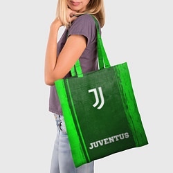 Сумка-шопер Juventus - green gradient по-центру, цвет: 3D-принт — фото 2