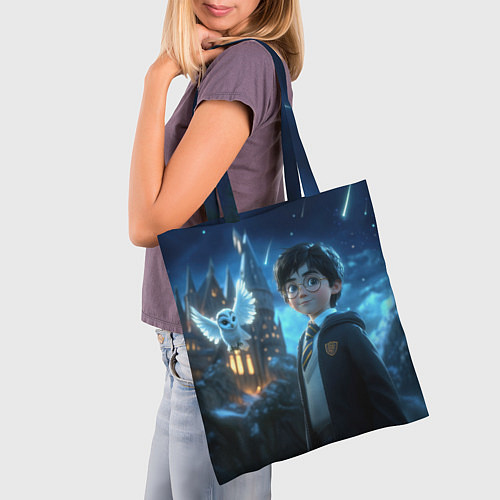 Сумка-шоппер Гарри Поттер и сова / 3D-принт – фото 3
