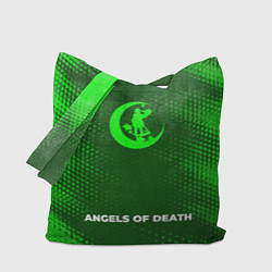 Сумка-шопер Angels of Death - green gradient по-центру, цвет: 3D-принт