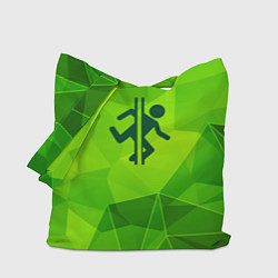 Сумка-шопер Portal green poly, цвет: 3D-принт