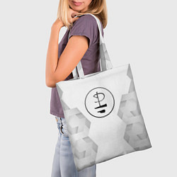 Сумка-шопер Pink Floyd white poly, цвет: 3D-принт — фото 2