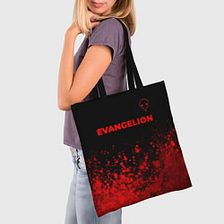 Сумка-шопер Evangelion - red gradient посередине, цвет: 3D-принт — фото 2