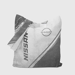 Сумка-шопер Nissan - white gradient вертикально, цвет: 3D-принт