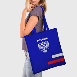 Сумка-шопер Герб Российского государства синий, цвет: 3D-принт — фото 2