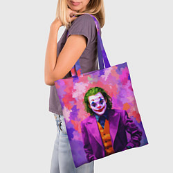 Сумка-шопер Джокер и фиолетовые краски, цвет: 3D-принт — фото 2