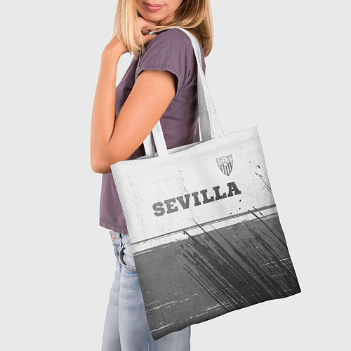 Сумка-шоппер Sevilla - white gradient посередине / 3D-принт – фото 3