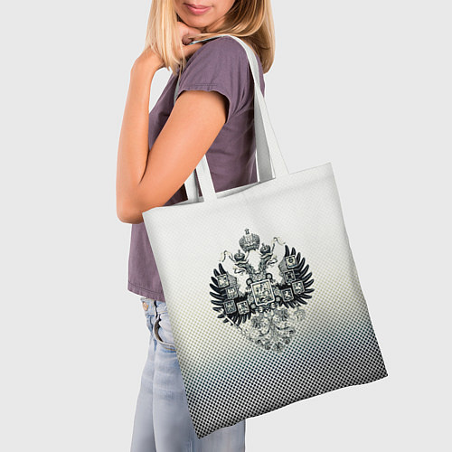 Сумка-шоппер Государственный герб Российской империи градиент / 3D-принт – фото 3