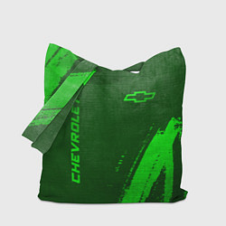 Сумка-шопер Chevrolet - green gradient вертикально, цвет: 3D-принт