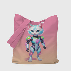 Сумка-шопер Funny kitten - cyberpunk, цвет: 3D-принт