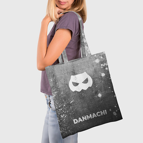 Сумка-шоппер DanMachi - grey gradient по-центру / 3D-принт – фото 3