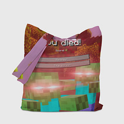 Сумка-шопер Try again - Minecraft, цвет: 3D-принт