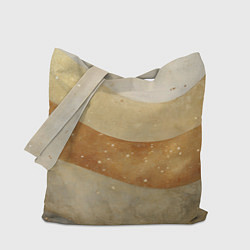 Сумка-шоппер Бежево-золотые полосы с блестками