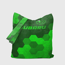 Сумка-шопер Subaru - green gradient посередине, цвет: 3D-принт
