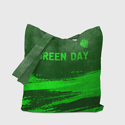 Сумка-шопер Green Day - green gradient посередине, цвет: 3D-принт