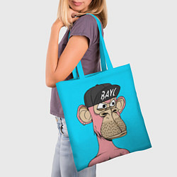 Сумка-шопер NFT pink ape, цвет: 3D-принт — фото 2