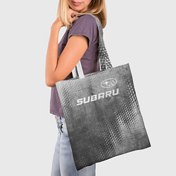 Сумка-шопер Subaru - grey gradient посередине, цвет: 3D-принт — фото 2