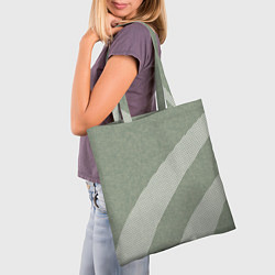 Сумка-шопер Светлый серо-зелёный абстрактный, цвет: 3D-принт — фото 2